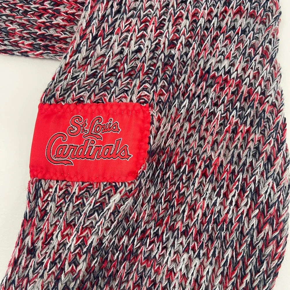 NWOT St Louis Cardinals Scarf Knit Red‎ Gray MLB Baseball Neck Warmer Accessory